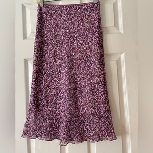2 Much LA Small Purple Floral Lined Skirt